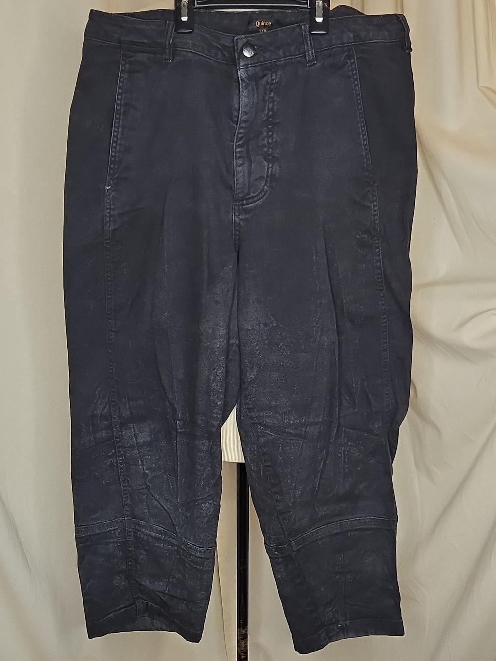 Quince Women's Black Chino-Style Casual Trousers